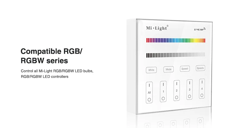 Milight B0 B1 B2 B3 B4 B8 4-Zone 8 Zone 2,4 GHz беспроводная wifi Сенсорная панель диммер/RGBW/RGB+ CCT светодиодный умный пульт дистанционного управления