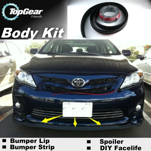 For Toyota Corolla Bumper Lip Front Spoiler For Top Gear Friends