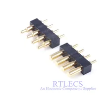 2 шт. 4 полюса 7,0 мм Высота подпружиненный Pogo контактный разъем 4 pin шаг 2,54 мм сквозное отверстие PCB Однорядный мужской женский