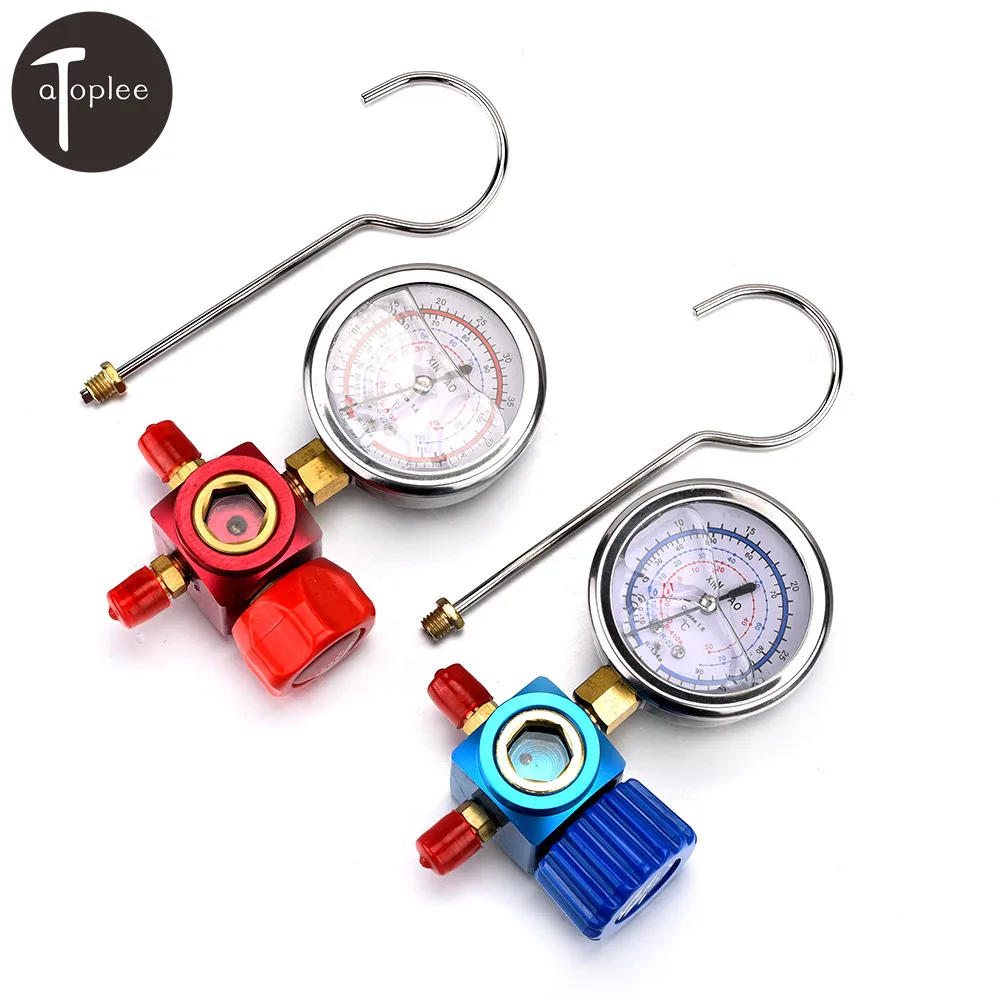 R410A R22 R134A Refrigerant High/Low Pressure Gauge 1/4 Auto/Car Air conditioning Refrigerant