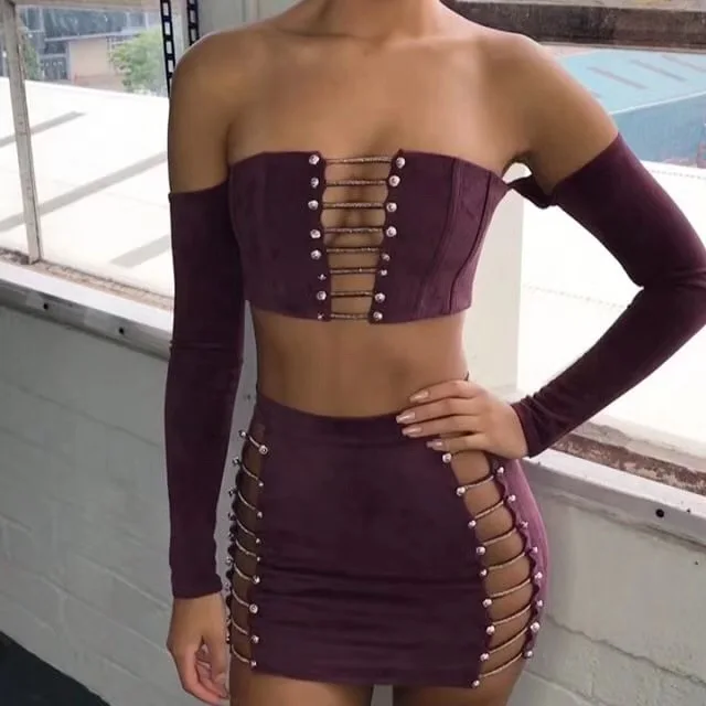 Women-Sexy-Fashion-Off-the-Shoulder-Long-Sleeve-2-Piece-Bandage-Dress-2017-Ladies-Designer-Mini (4)