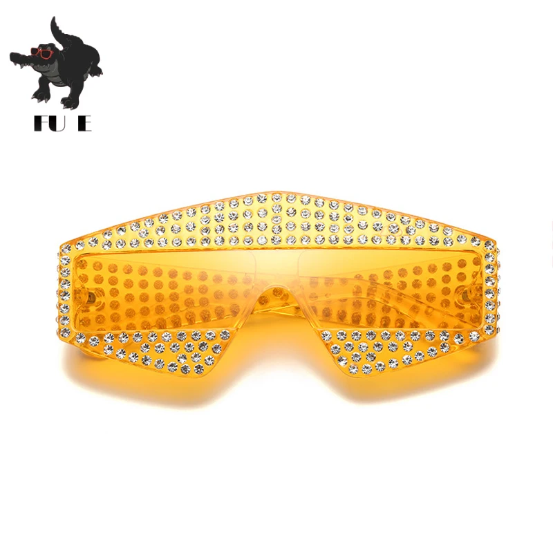 FU E новые модные солнцезащитные очки для мужчин и женщин Роскошные брендовые дизайнерские очки с бриллиантами Женские солнцезащитные очки UV400 5725