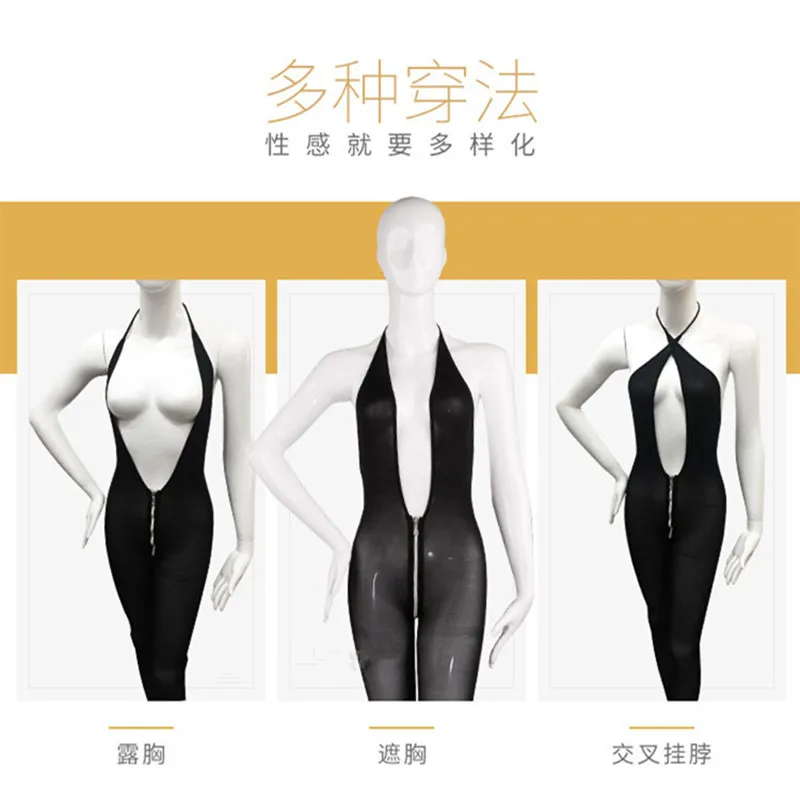 Womens Sexy Lingerie Open Crotch Transparent Open Bra Erotic Lingerie Sexy Costumes Underwear Porn Deep V-Neck Babydoll Dress