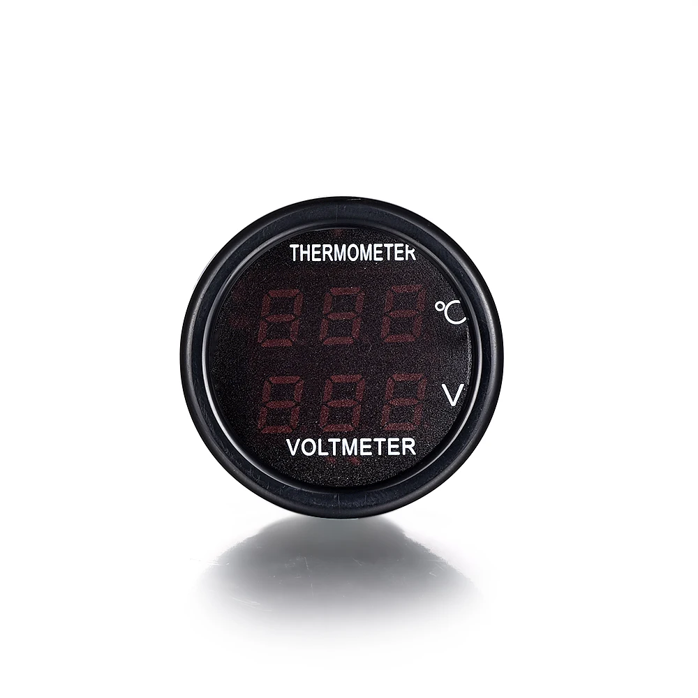 1Pcs New Voltmeter and Thermometer Tester Red & Blue Digital Display