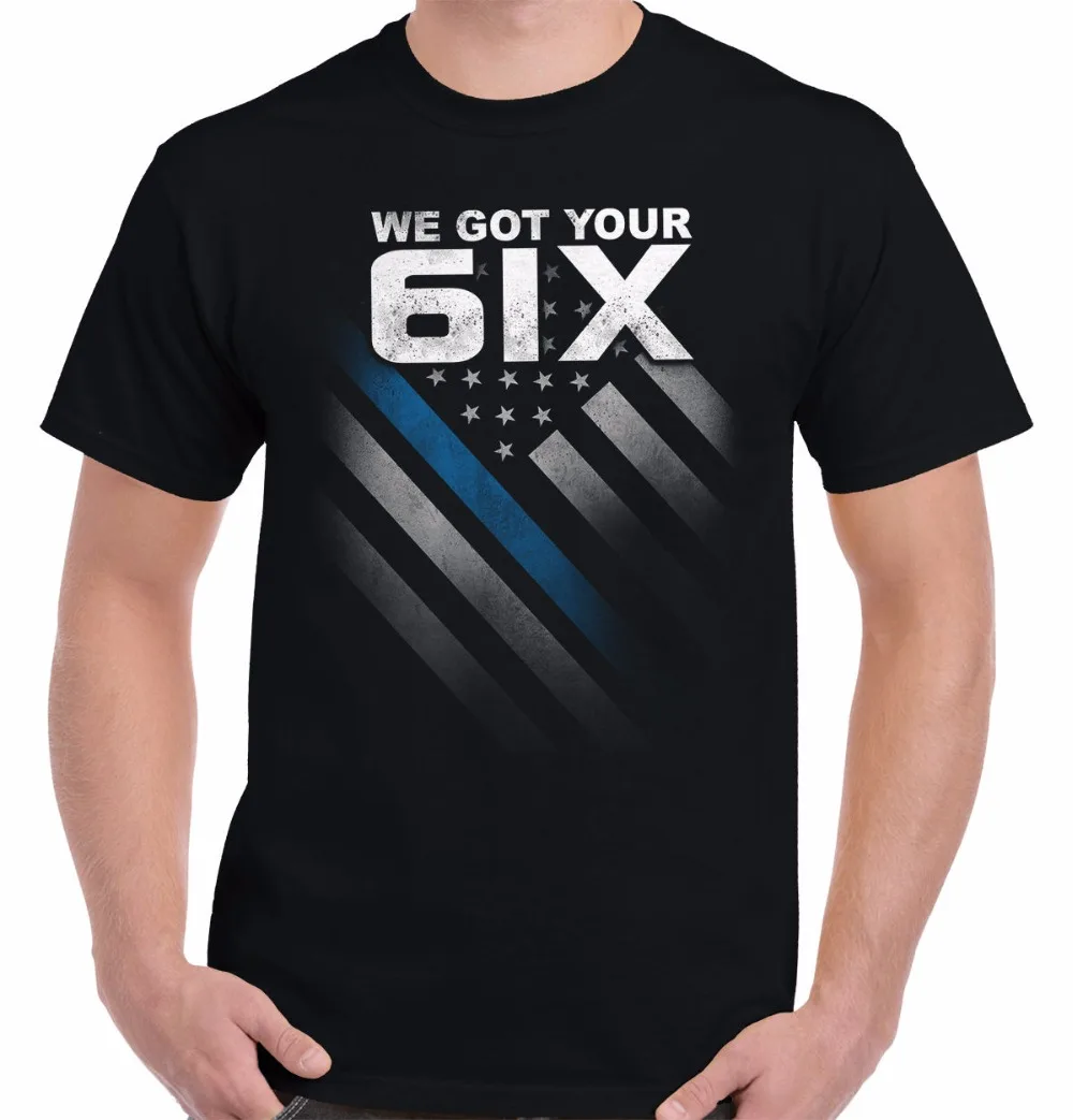 

2019 New Men's T Shirt Design Free Shipping Blue Lives Matter Got Your 6 Six Police Supporter Think Blue Tee Shirts Sweatshirt