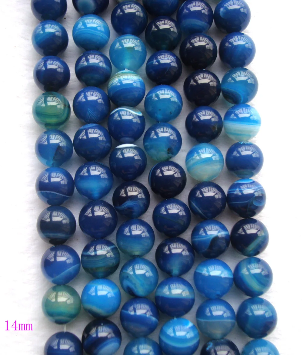 

Natural Blue Botswana Agate 8mm,14mm Loose Beads For Jewelry Making DIY Bracelet Necklace Earrings