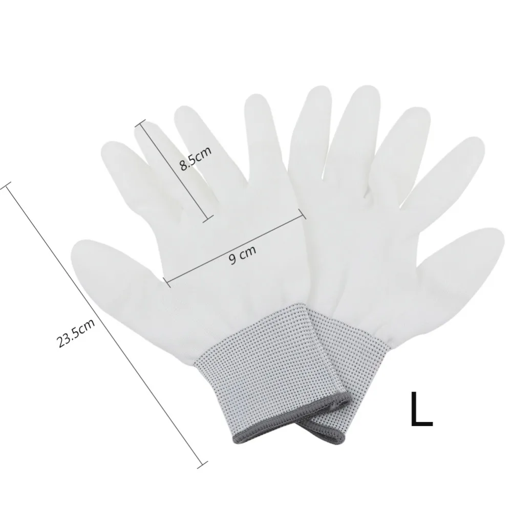 FIXFANS 1 пара антистатические перчатки с полиуретановым покрытием Пальма для ПК компьютер электронные инструменты для ремонта работы противоскользящие перчатки