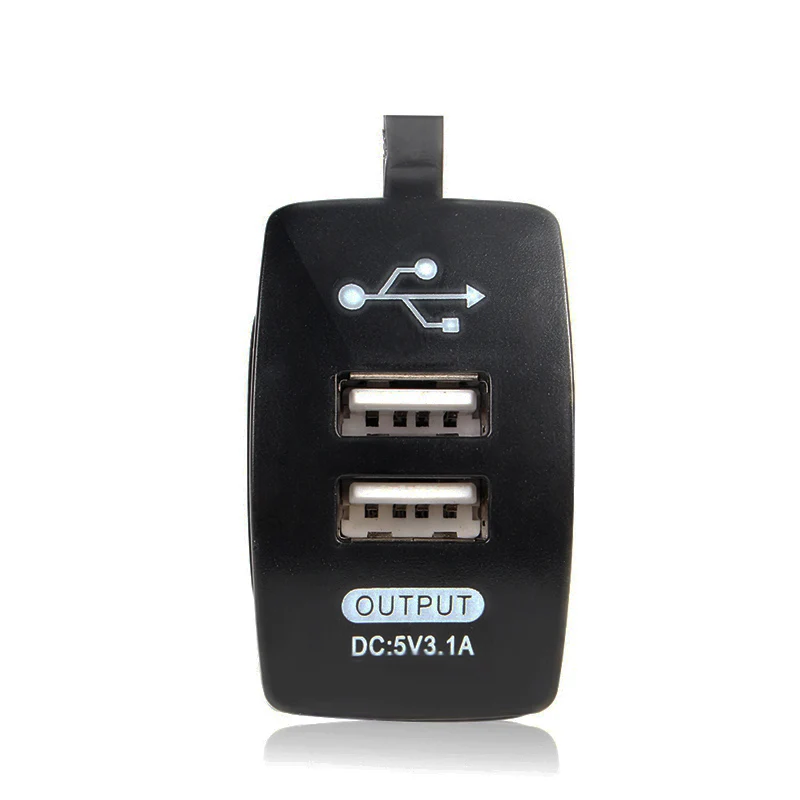 Двойное зарядное устройство USB для автомобильного мотоцикла прикуриватель