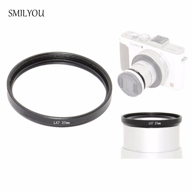 Smilyou Фирменная Новинка 37 мм объектив фильтр переходное кольцо для Panasonic Lumix LX7 DMW-FA1 Черного цвета; Бесплатная доставка