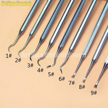 

9pcs Manual scaling of cleaning teeth Removal of calculus oral dental tools kits 1#~9#