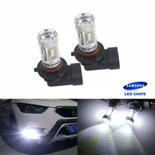 ANGRONG 2x HB3 9005 лампа высокой мощности SAMSUNG 2835 SMD 15 Вт светодиодный фонарь бокового свечения противотуманная фара дневная лампа DRL Белый(CA262x2