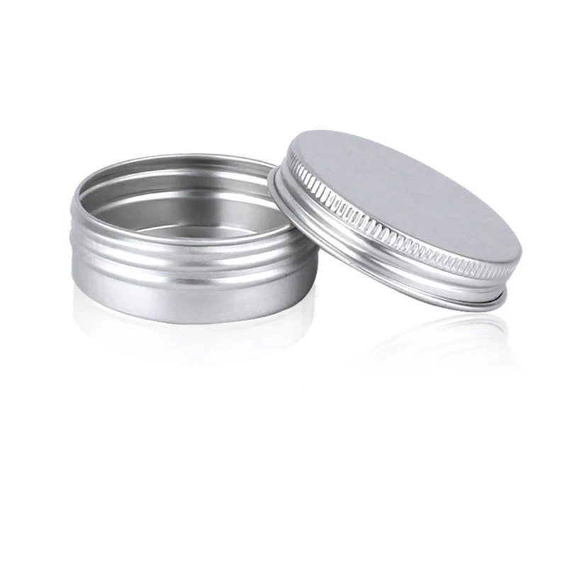 

5Pcs 30ml Mini Aluminium Silver Box Empty Sample Container Podwer Box Cosmetic Container Travel Pot Jar