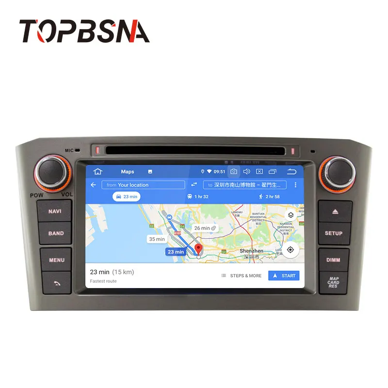 Perfect TOPBSNA Android 9.0 Car DVD Multimedia player For Toyota Avensis T25 2003-2008 2 Din Car Radio GPS Navigation Video headunit RDS 2