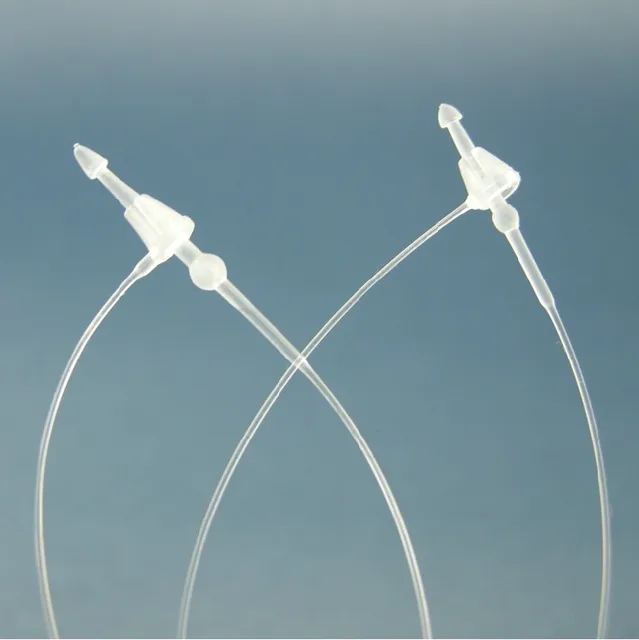 5" plastic tag/seal tag/hang tag with string/garment tags lock plastic