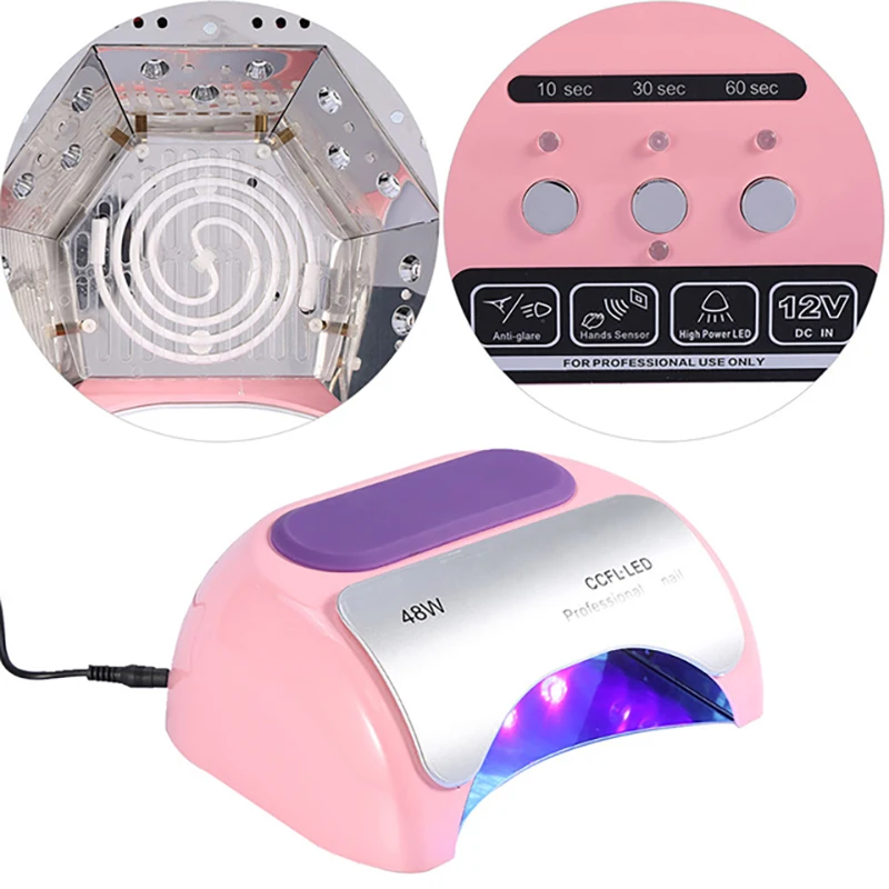 

Newest Top Sale UV Dryer 48W Powerful LED Double Wavelength Nail Lamp Manufacturer
