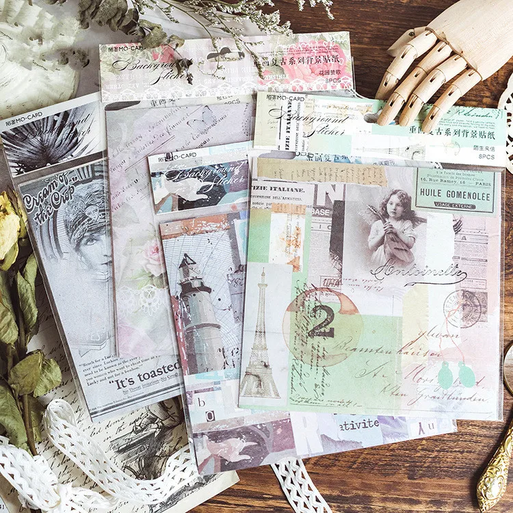 

Creative Sticker Flakes Journal Stickers Decorative Stationery Stickers Retro Christmas Scrapbooking DIY Diary Sticker Paper