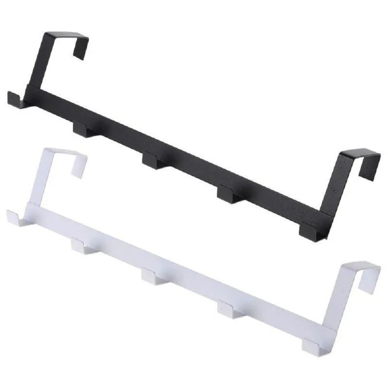

Over The-Door Hook Rack Metal Hanger Storage Holder Hanging Coat Hat Towel Bag Home Bathroom Kitchen Bedroom Small Objects Tools