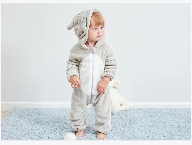 Зимние детские комбинезоны; одежда для маленьких девочек; Детский Комбинезон кигуруми; костюм панды из аниме; Пижама для маленьких мальчиков; комбинезон для младенцев