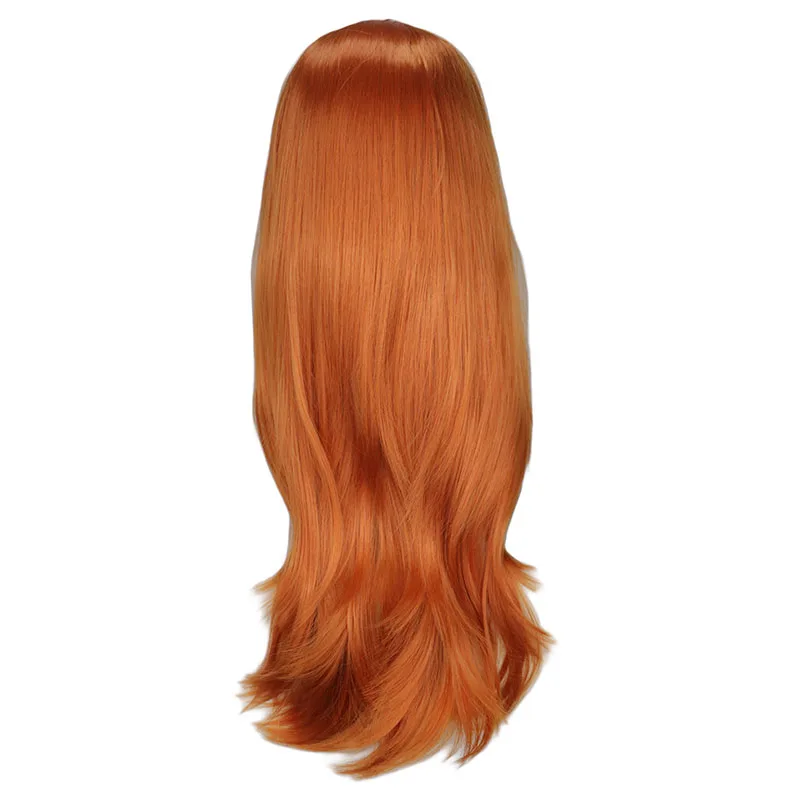 QQXCAIW длинные волнистые косплей парик красный зеленый фиолетовый розовый черный синий серебристый серый Блондин Коричневый 70 см синтетические волосы парики