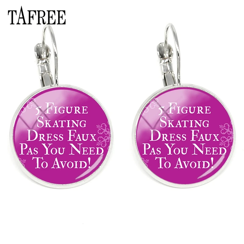 Tafree Moda Pattinaggio Immagine Orecchini A Clip Orecchini Vintage Dichiarazione Donne Sport Fan Gioielli Ricordo Migliori Regali St10