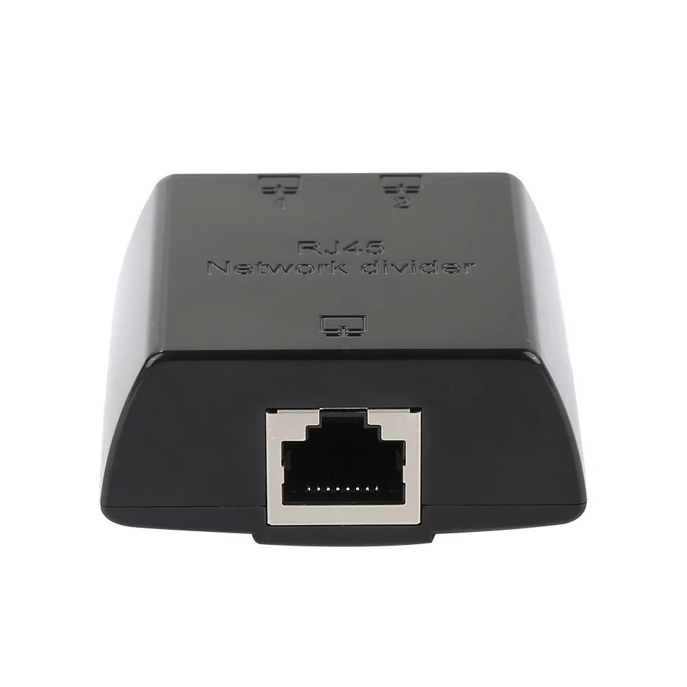 Черный Разветвитель RJ45 1 2 двойной гнездовой порт CAT5/CAT6 LAN разъем Ethernet сетевые