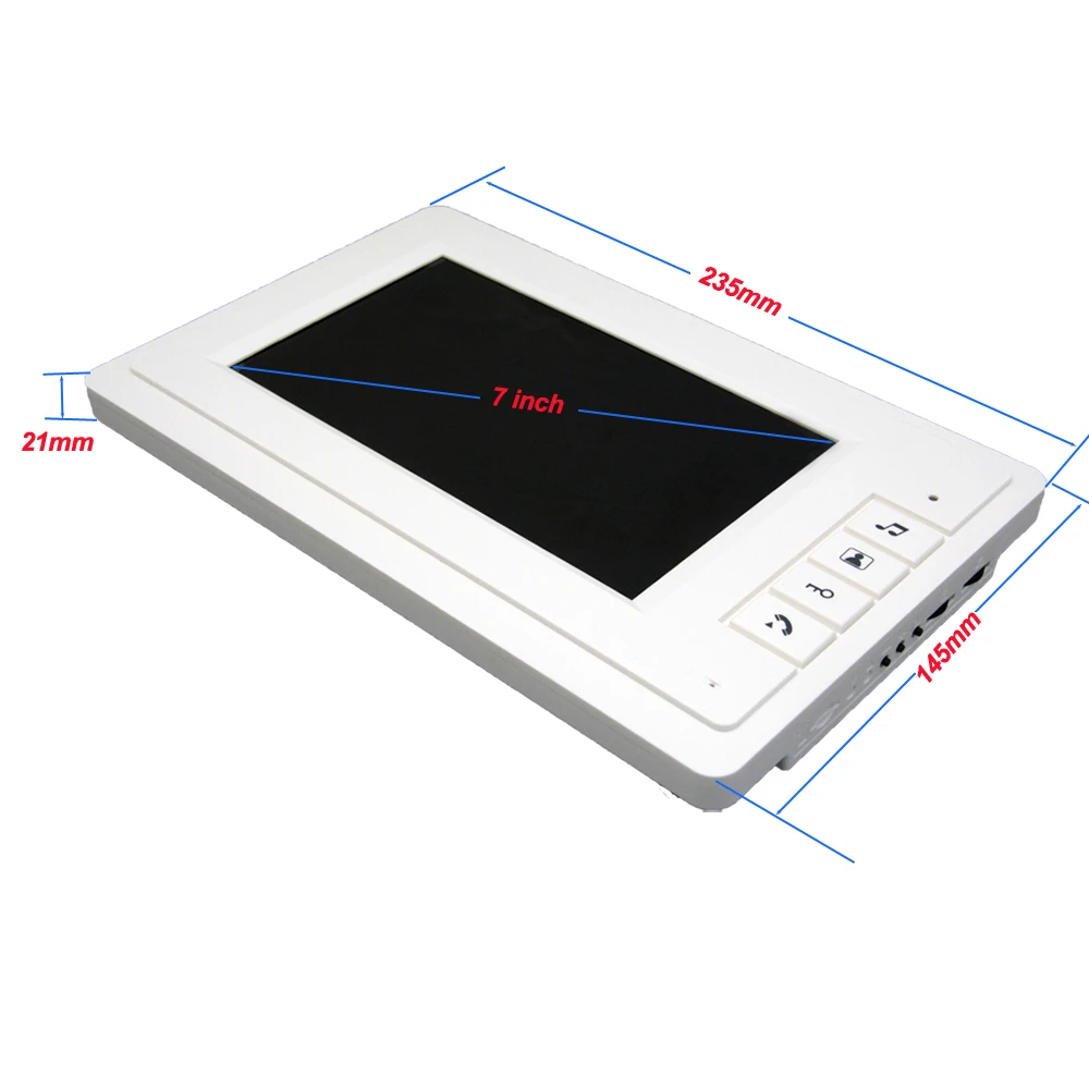 7 ''видеодомофон видео домофон системы Белый Цвет монитор+ 1200TVL Водонепроницаемый Открытый кнопка вызова 2V2 домашний контроль доступа
