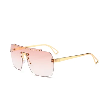 

Suprehot 5 Color Rimless Rivet On PC Lens Alloy Metal Temple Sunglasses 10825