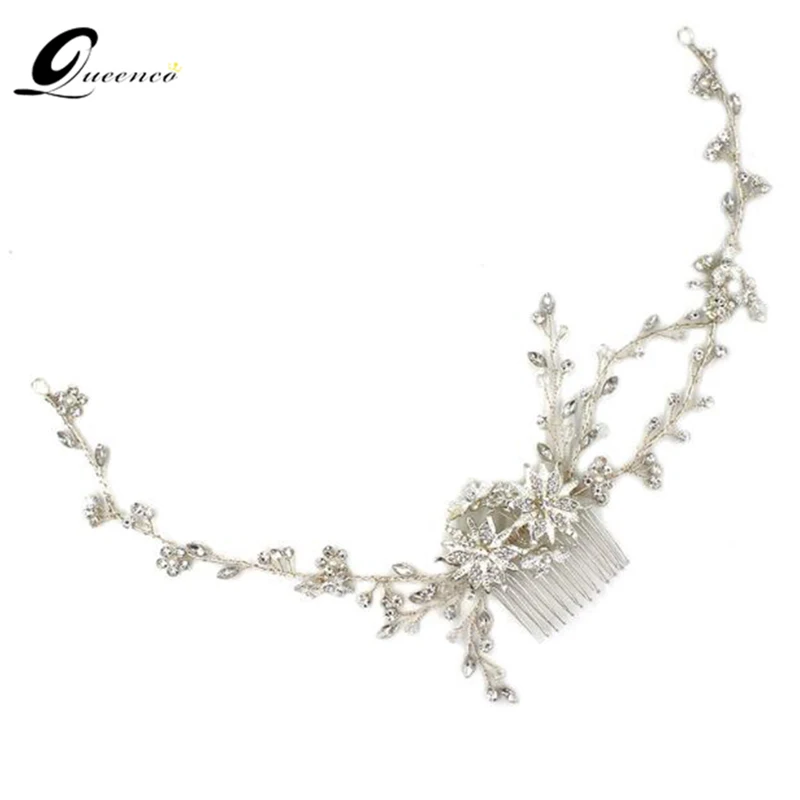 

Bridal Gold Hair Side Comb Tiaras Wedding Hair Accessories Bridal Gold Hair Vine Headbands Headpiece Ornament Holiday Head Piece