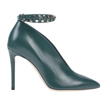 

New Fashion Low Cut V Ankle Boots For Women Pointed Toe Stiletto Short Designer Boots Brand High Heels Runway Shoes Women 2019