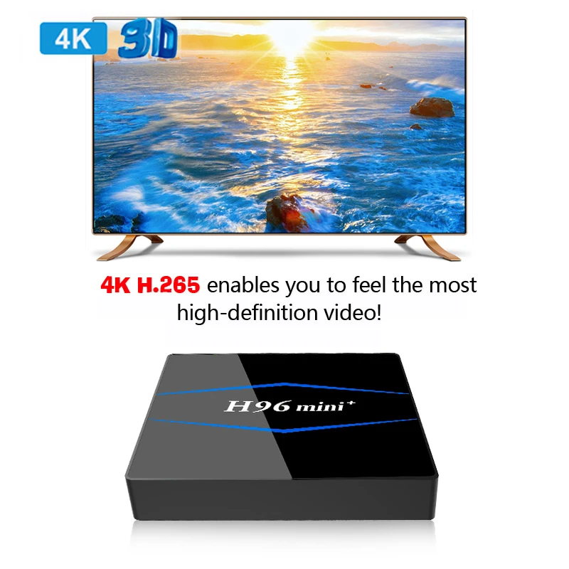 H96 мини умный Android 8 1 ТВ бокс Rockchip RK3229 Четырехъядерный 4k 100M 2 gb 16 Miracast WiFi медиаплеер