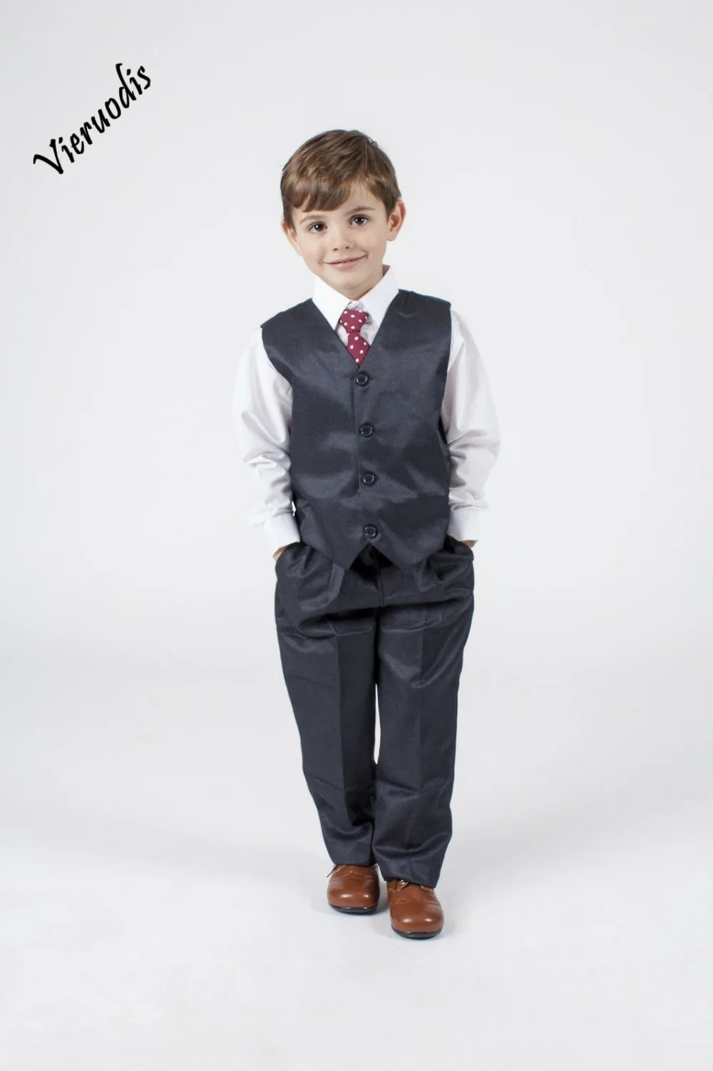111-1       Boys Suits 5 Piece Waistcoat Suit Wedding Page Boy Baby Formal Party 3 Colours