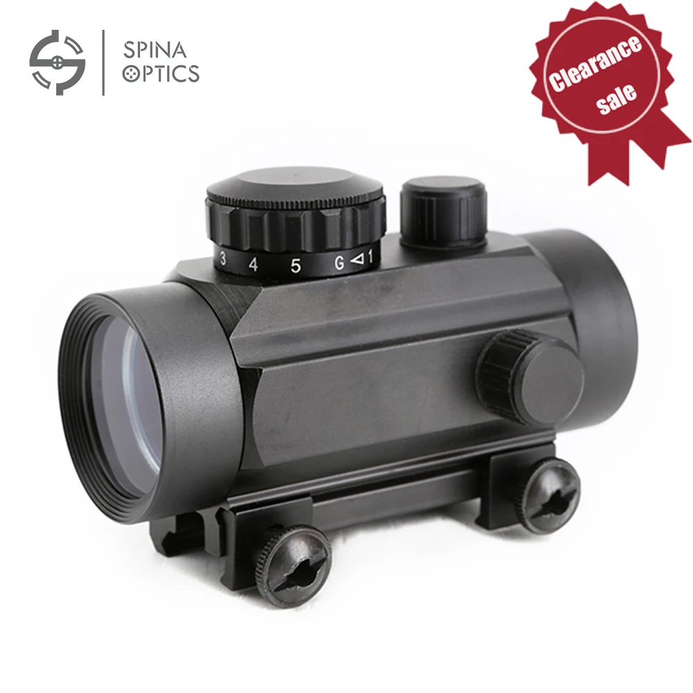 

SPINA OPTICS 1x30 MOA Red Green Dot Sight Hunting Scope for 20mm Telescopic Rail Mount W-1X30