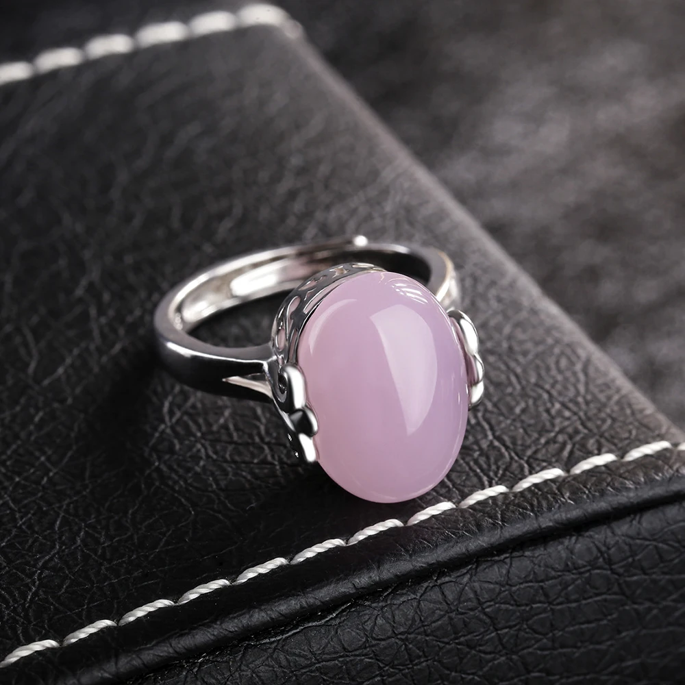 Oval Big Stone Rings for Women Luxury Adjustable Women Vintage Ring Fashion Jewelry Female Engagement Wedding