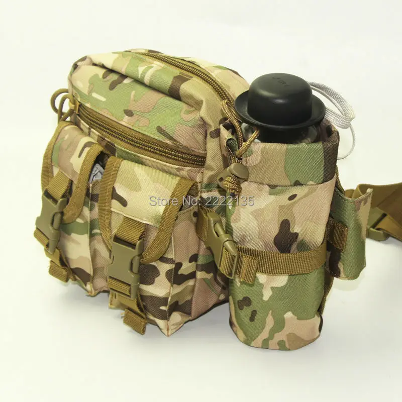 Тактическая Военная Сумка Molle Спорт на открытом воздухе Беговая сумка поясная сумка съемный держатель бутылки для воды поясная сумка