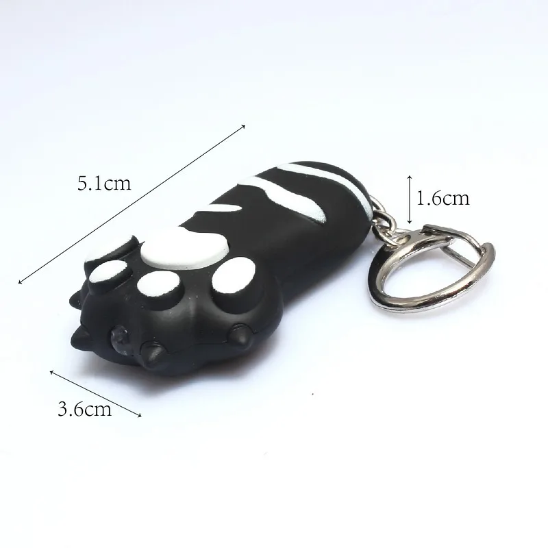 4 colors Cat s paw of font b LED b font sound luminous key chain font