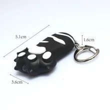 4 colors Cat’s paw of LED sound luminous key chain flashlight 2016 new creative gifts for children small toys pendant wholesale