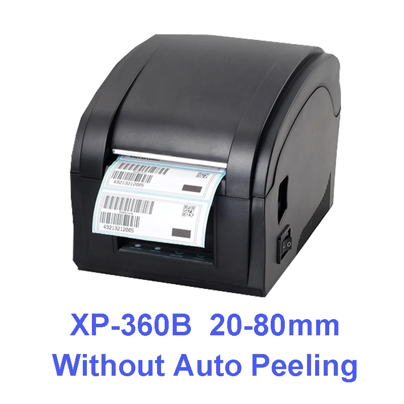 Принтер штрих-кода этикеток термопринтер чековый принтер печатная Счетная машина 20 мм до 80 мм с авто пилинг поддержка клейкая наклейка бумага - Цвет: XP-360B