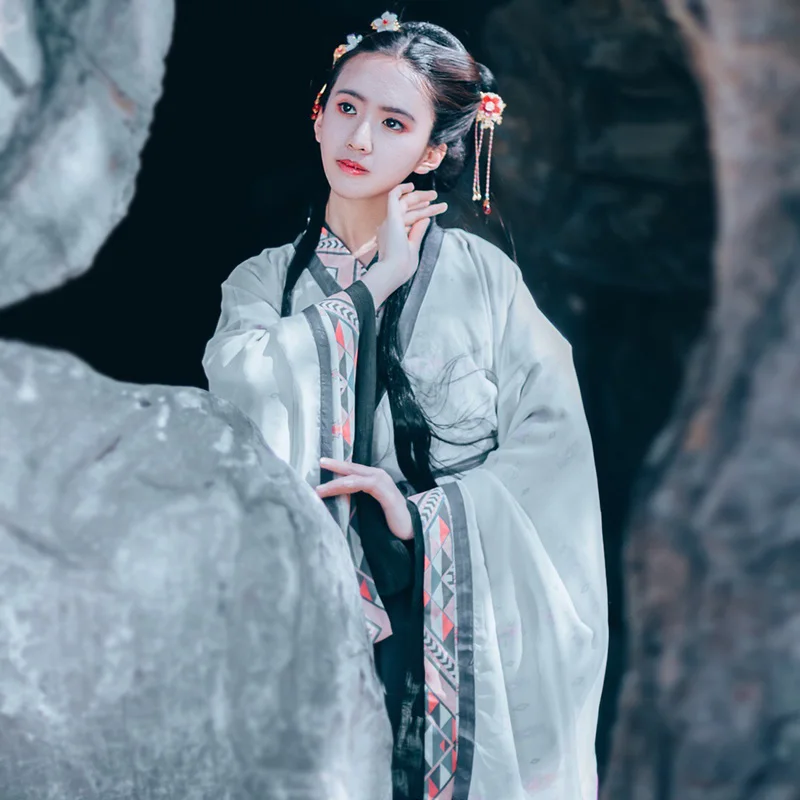 

Hanfu Traditional Chinese Clothes Costumes Fairies Wide Sleeve Fairy Skirt Adults Ladies Performance Wear Stage Clothing DN3438