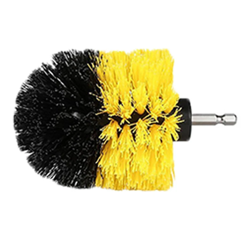 3.5inch Drill Power Scrub Clean Brush For Leather Plastic Wooden Furniture Car Interiors Cleaning Power Scrub, Yellow 3.5inch Drill Power Scrub Clean Brush For Leather Plastic Wooden Furniture Car Interiors Cleaning Power Scrub, Yellow