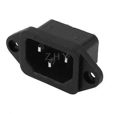 Panel Mounted IEC320 C14 Inlet 3 Pin Power Socket Adapter Plug AC 250V 10A | Обустройство дома
