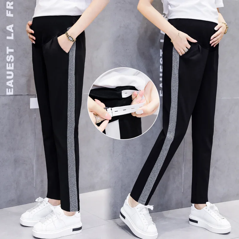

2019 Maternity Plus Velvet Pant For Pregnant Women Pregnancy Winter Warm Pants Maternity Clothes High Waist Nursing Trousers