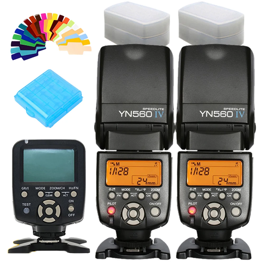 

YONGNUO YN560IVx2 YN560 IV YN560-IV YN-560 IV + YN560TX YN-560TX Master Speedlite Flash Controller Speedlight For Canon Nikon