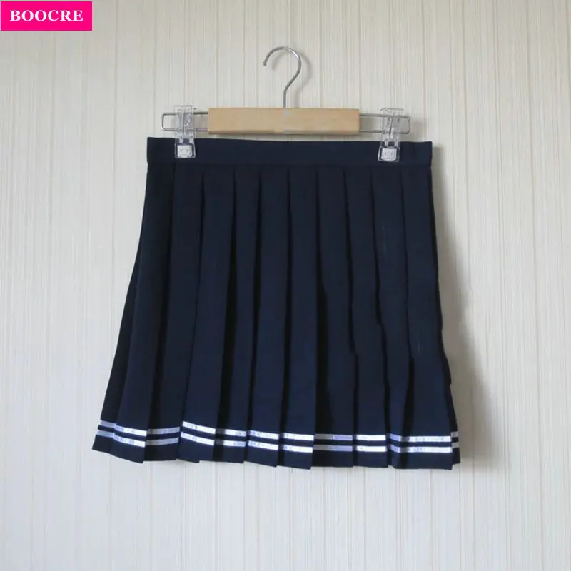 

New Multi Color Japanese Anime High Waist Pleated Skirts JK Student Girls Solid Pleated Skirt Cute Cosplay School Uniform Skirt