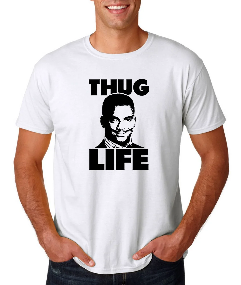 Мужская футболка в стиле хип-хоп Carlton Banks Thug Life хлопковая Футболка с принтом 3dtees 2019