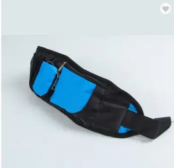 Прочный черный полиэстер открытый логотип Регулируемый эластичный неопрен водостойкий фитнес путешествия поясная сумка