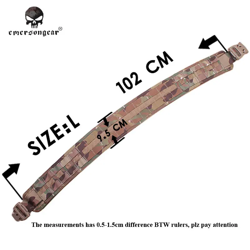 Emersongear EM9241 Series Tactical Military Belt - MOLLE Load Bearing Utility Belt for Hunting, Airsoft & Waist Support image 5