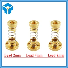 1Set 8mm TR8 – 8mm 4mm 2mm Lead Screw Trapezoidal ACME w/ Anti-Backlash Anti Backlash Nut CNC 3D printer spare parts