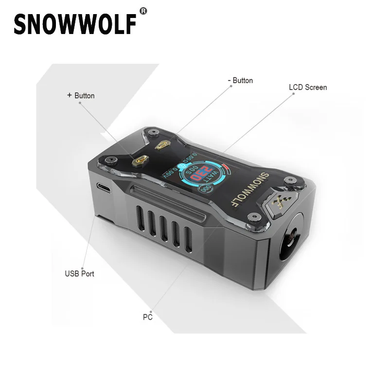 New Elektronik Sigara Origina Snowwolf Xfeng Box Mod 230W TC Vape Mod 510 Thread For E cigarette Atomizer Vaporier Vaper Tank New Elektronik Sigara Origina Snowwolf Xfeng Box Mod 230W TC Vape Mod 510 Thread For E cigarette Atomizer Vaporier Vaper Tank