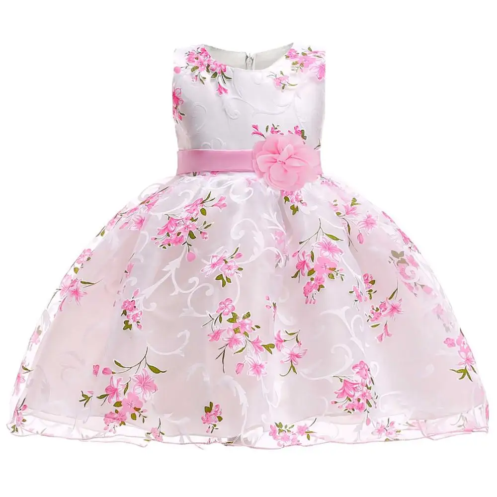 Розничная ; кружевное длинное платье принцессы с жемчугом и бисером для торжественных случаев; элегантное платье для девочек с поясом, украшенным кристаллами; L493 - Цвет: pink