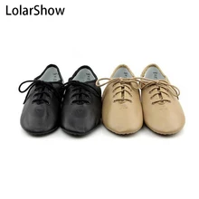 Женская обувь на шнуровке в стиле джаз, цвет коричневый или черный, размер 5-14